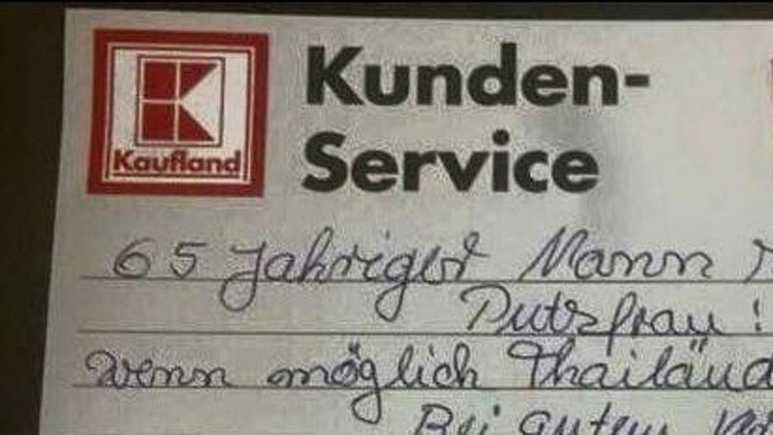 Putzfrau gesucht: Diese Kontaktanzeige bei Kaufland geht viral Kontaktanzeige bei Kaufland: Putzfrau gesucht
