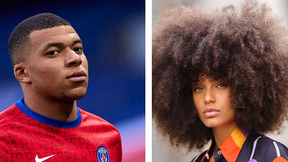Kylian Mbappé und Alicia Aylies - Foto: Getty Images / Quality Sport Images / Edward Berthelot (Collage Männersache)