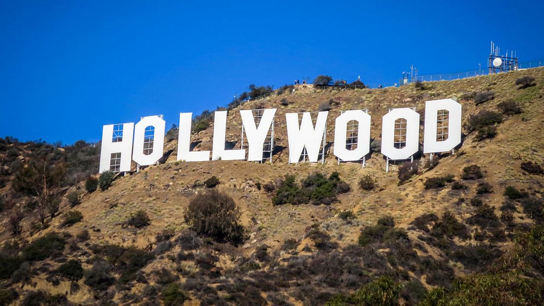 Der berühmte Hollywood-Schriftzug. Hollywood-Schriftzug