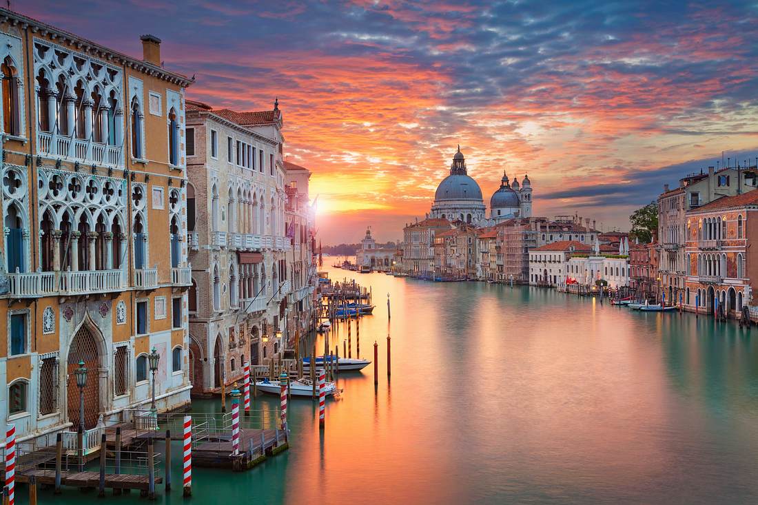 Leerer Canale Grande in Venedig Leerer Canale Grande in Venedig