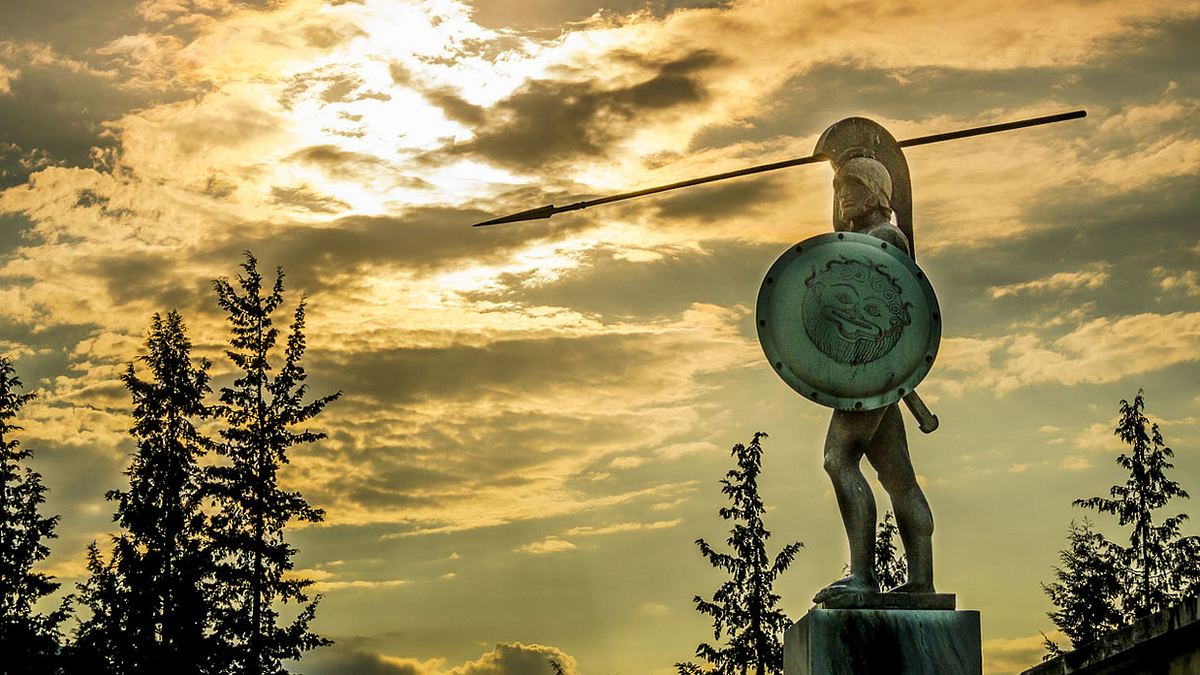 Leonidas-Statue bei den Thermopylen, Griechenland