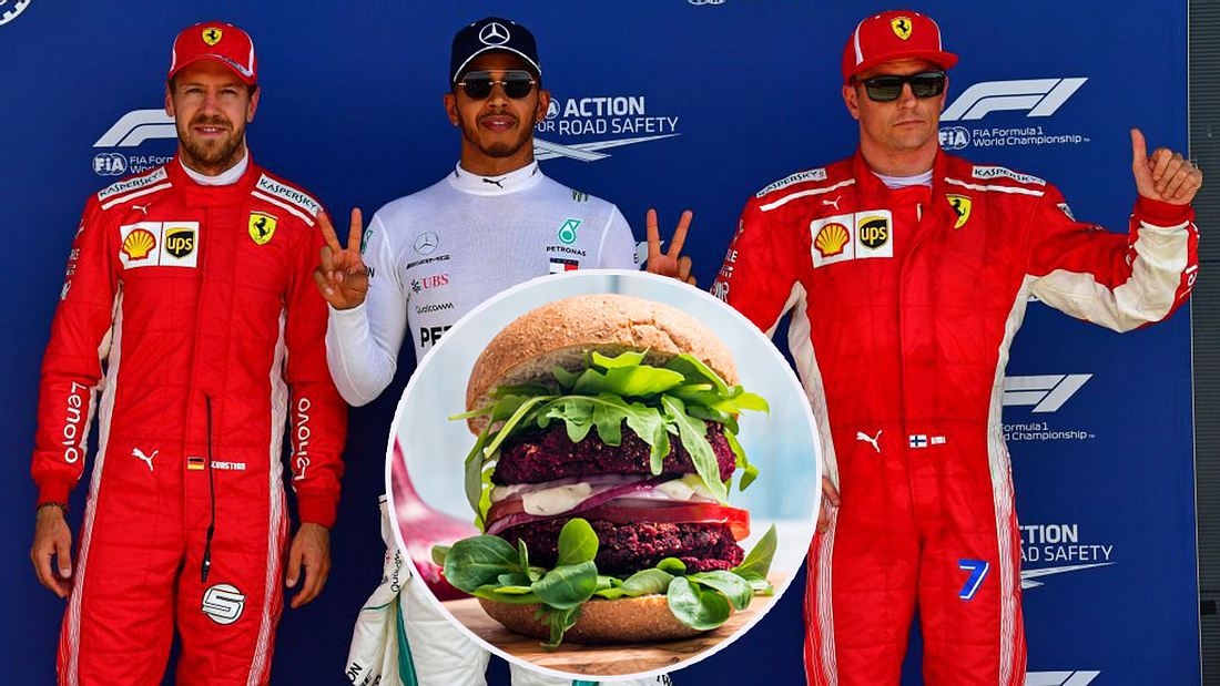 Formel-1-Superstar investiert in vegane Burger-Kette (Collage) Formel-1-Star investiert in Veggie-Burger-Kette (Collage)