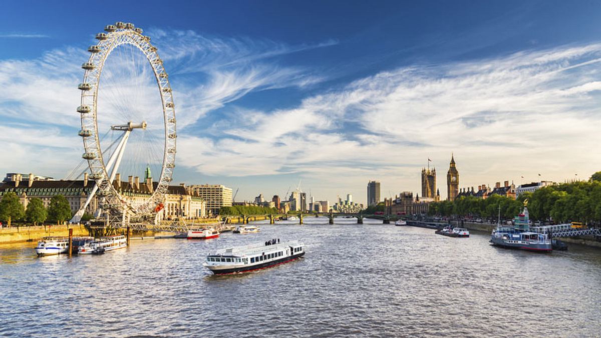 Das London Eye.