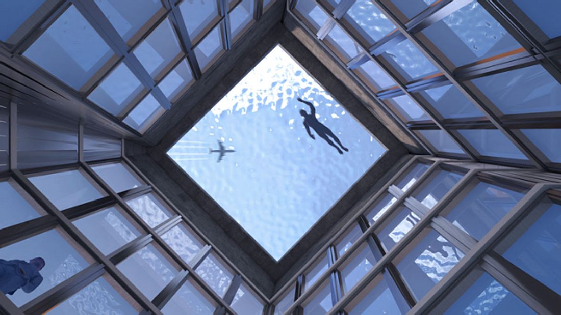 Der Pool im London Infinity Tower. Der Pool im "London Infinity Tower".