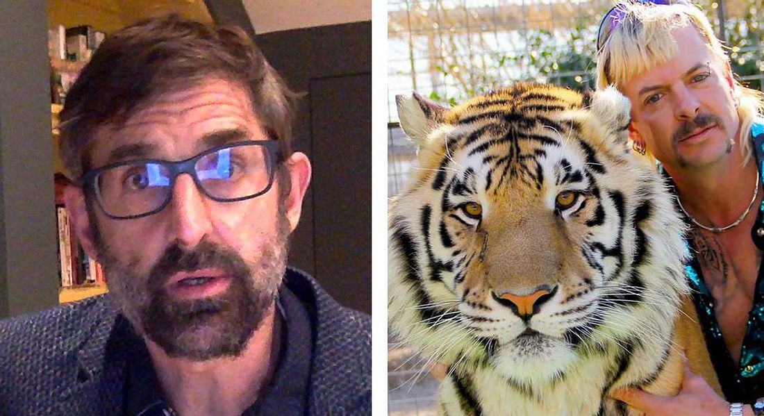 Louis Theroux und der Tiger King Joe Exotic nebst Tiger