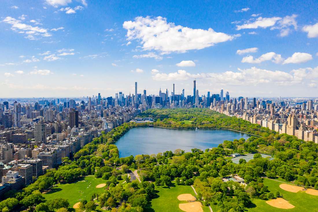 Luftverschmutzung in New York erreicht Rekord-Tief Klarer Himmel über New Yorks Central Park