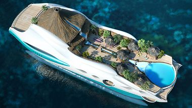 luxus-yacht-insel-tropical-island - Foto: Yacht Island Design