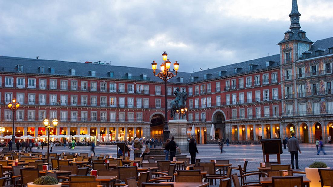 Die Plaza Mayor in Madrid Die Plaza Mayor in Madrid