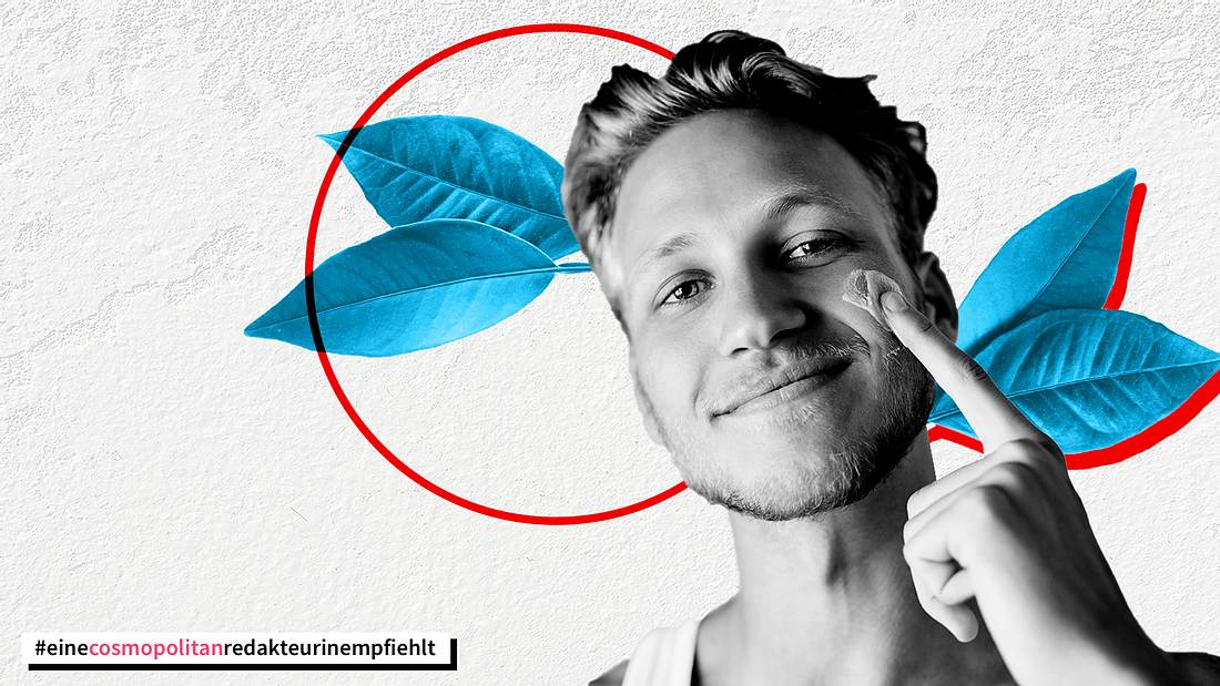 Die besten nachhaltigen Beauty-Marken für Männer Mann cremt sein Gesicht