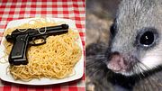 Teller mit Spaghetti und Pistole, Siebenschläfer - Foto: iStock/mauribo, iStock/photovideostock, Collage bearbeitet von Männersache