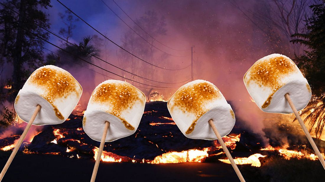 Marshmallows sollten nicht über einem Vulkanschlot gegrillt werden Marshmallows sollten nicht über einem Vulkanschlot gegrillt werden