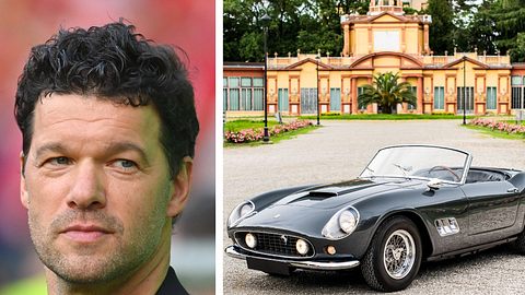 Michael Ballack und sein Ferrari 250 GT SWB California Spider - Foto: IMAGO / Sven Simon / Jam Press