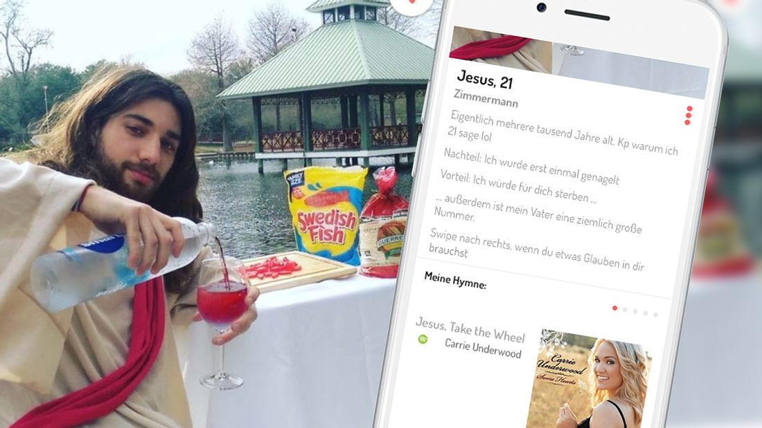 Ein US-Student hat sich als Jesus auf der Dating-App Tinder angemeldet - mit durchschlagendem Erfolg