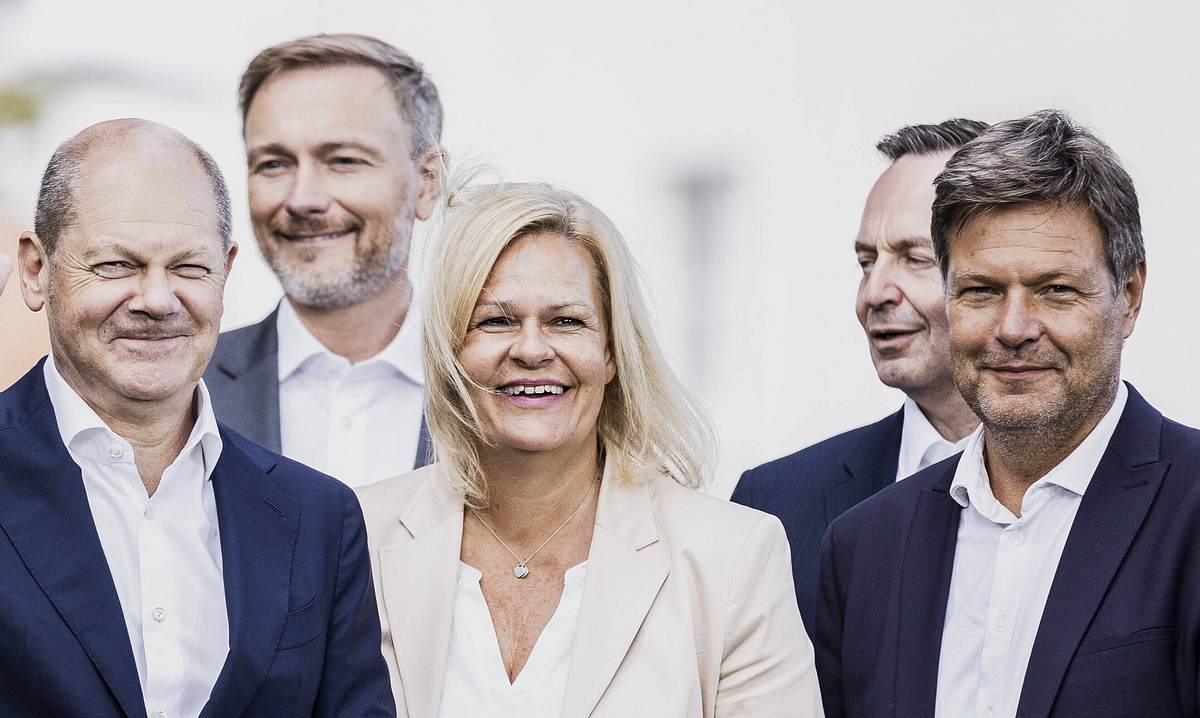 Olaf Scholz, Christian Lindner, Nancy Faeser, Volker Wissing, Robert Habeck