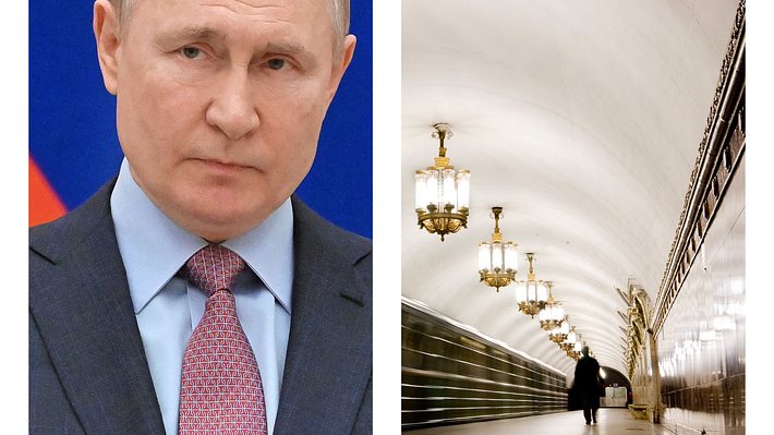 Putin, Moskauer U-Bahnstation - Foto: Getty Images/	SERGEI GUNEYEV, iStock/buildingblock