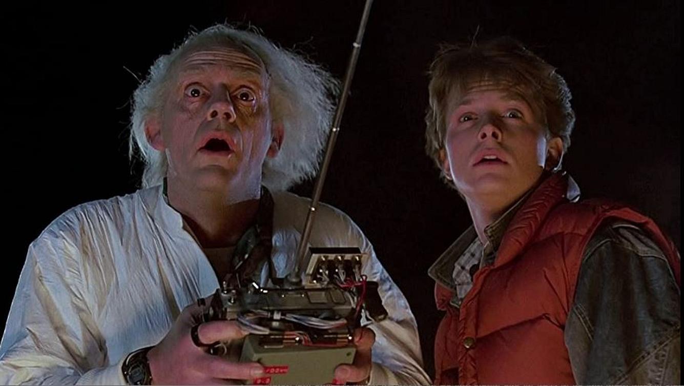 Michael J. Fox und Christopher Lloyd in Zurück in die Zukunft Michael J. Fox und Christopher Lloyd in Zurück in die Zukunft