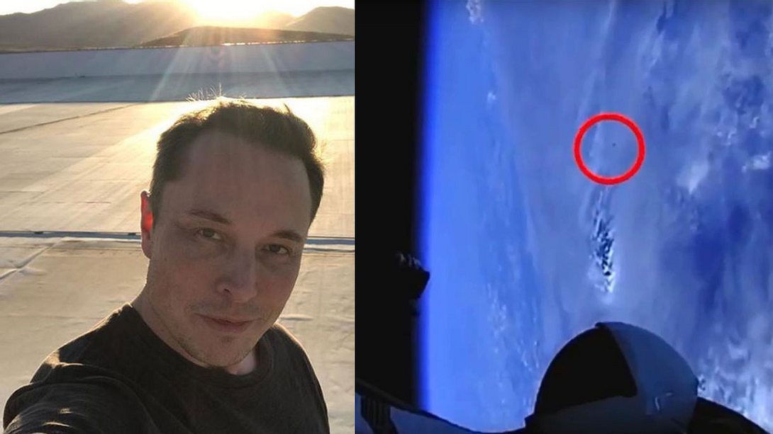 UFO gesichtete, nach Start von Elon Musks SpaceX-Rakete - Foto: Instagram / elonmusk _ YouTube / Amazing OrFunny