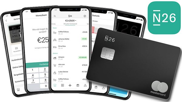 Die neue Digitalbank N26 - Foto: N26 GmbH (Collage Männersache)