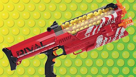 Die Nemesis MXVII-1oK Spielzeugwaffe feuert Kugeln mit 112 km/h ab - Foto: Thrillist/Nerf