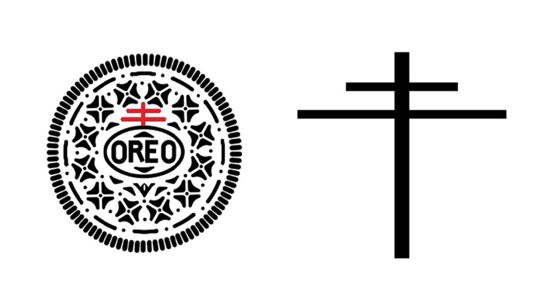 Das Lothringer Kreuz auf den Oreo-Keksen