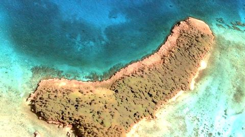 Satelliten-Ansicht einer Insel in Penis-Form - Foto: Google Maps