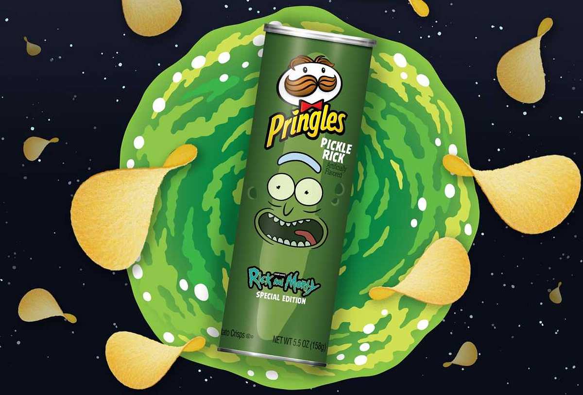 Pickle Rick-Chips von Pringles