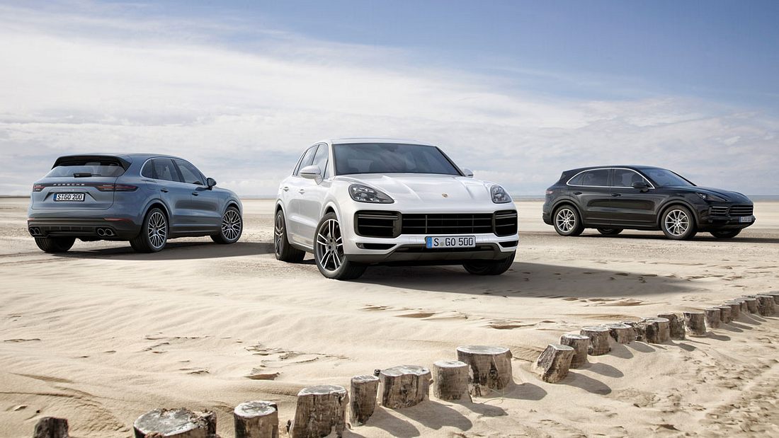 Gruppenbild: Cayenne, Cayenne S und Cayenne Turbo