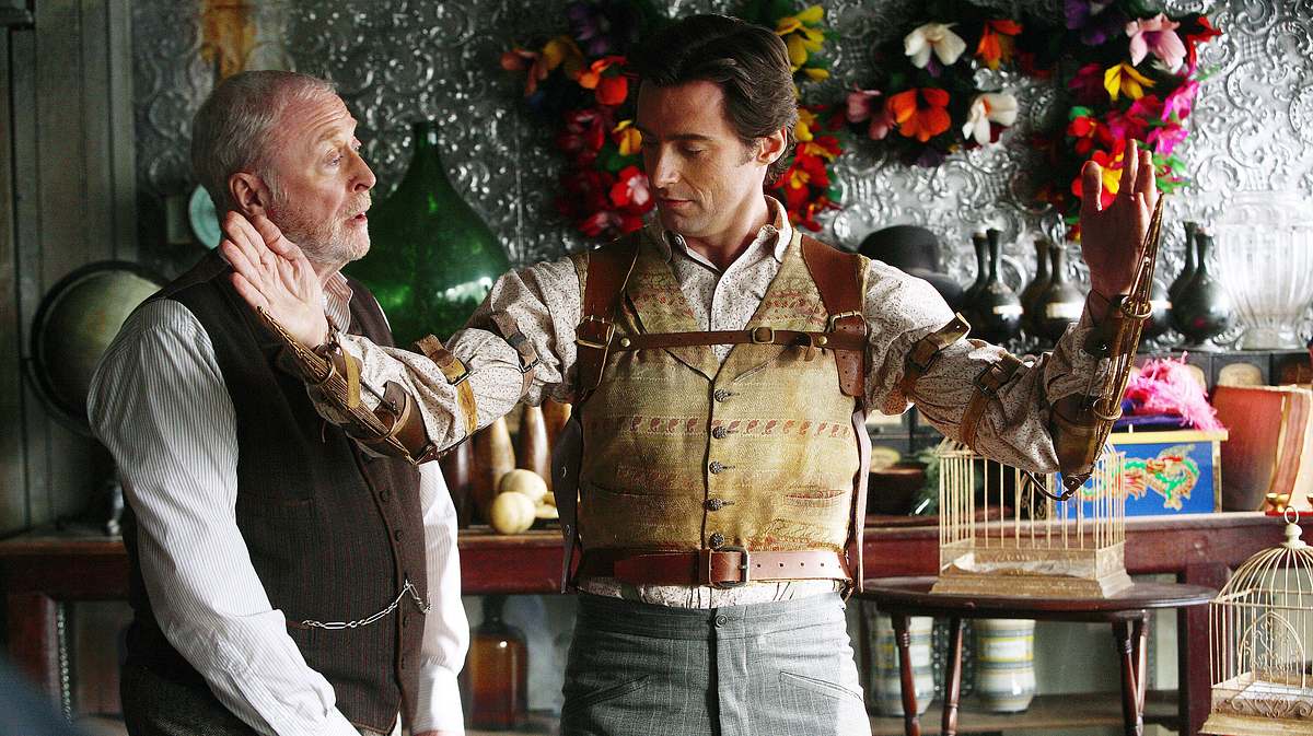 Michael Caine & Hugh Jackman in Prestige