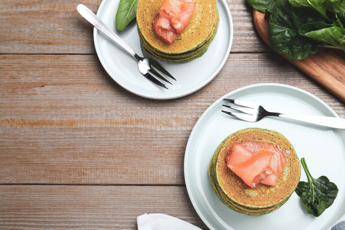 Protein-Pancakes mit Lachs