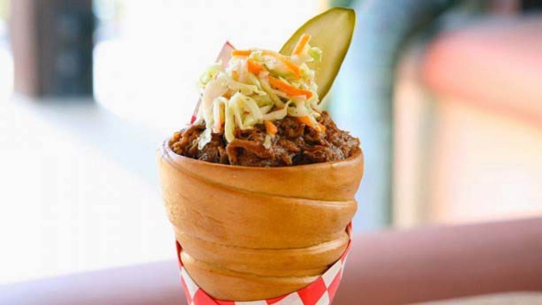 Eis mit Pulled Pork