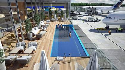 Lässig: Dieser Flughafen hat einen eigenen Pool - Foto: Punta Cana International Airport