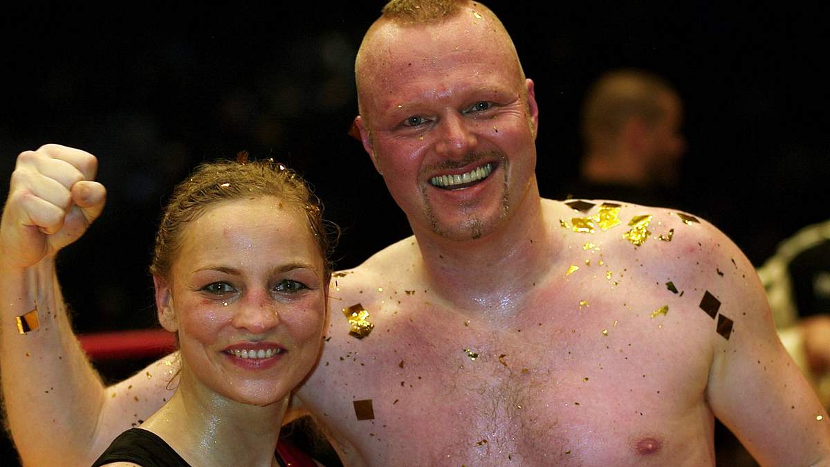 Regina Halmich und Stefan Raab