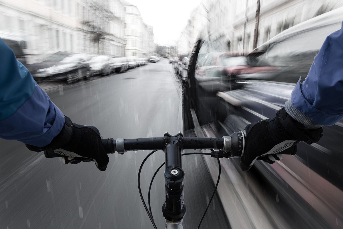 Radfahrer im Straßenverkehr