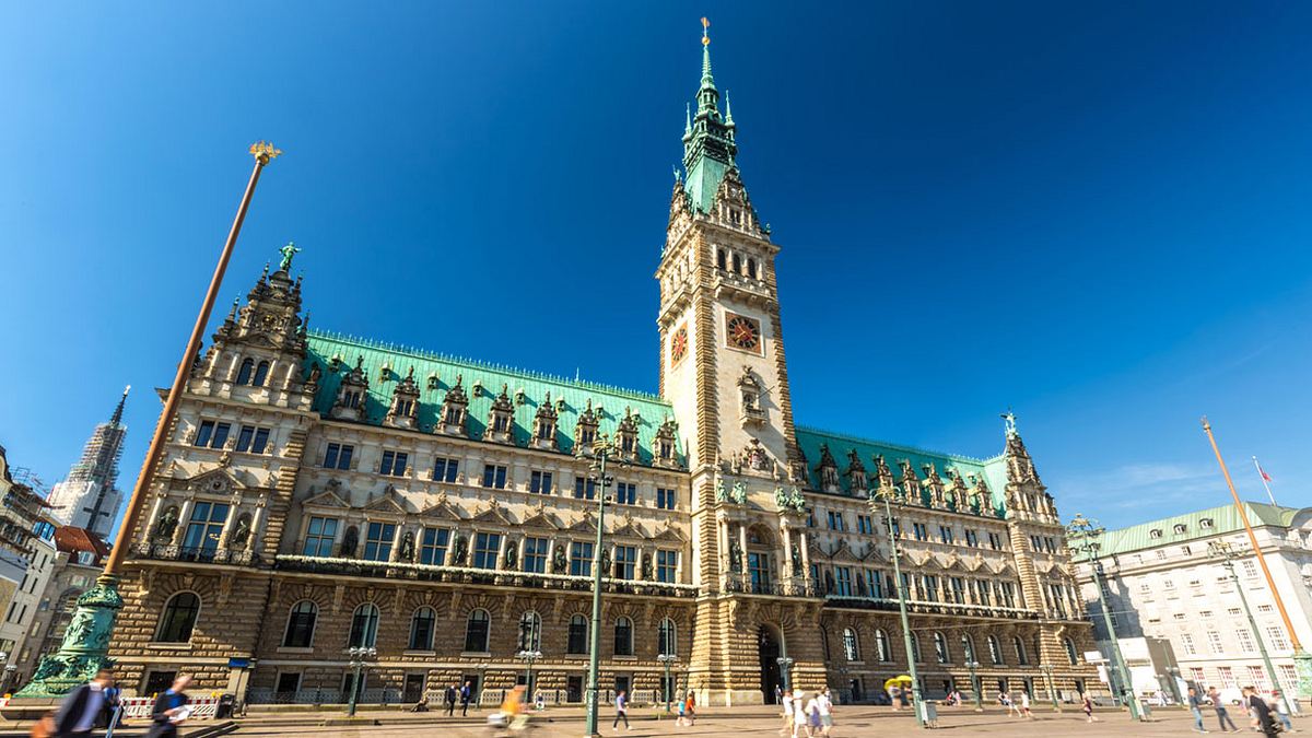 Das Rathaus in Hamburg.
