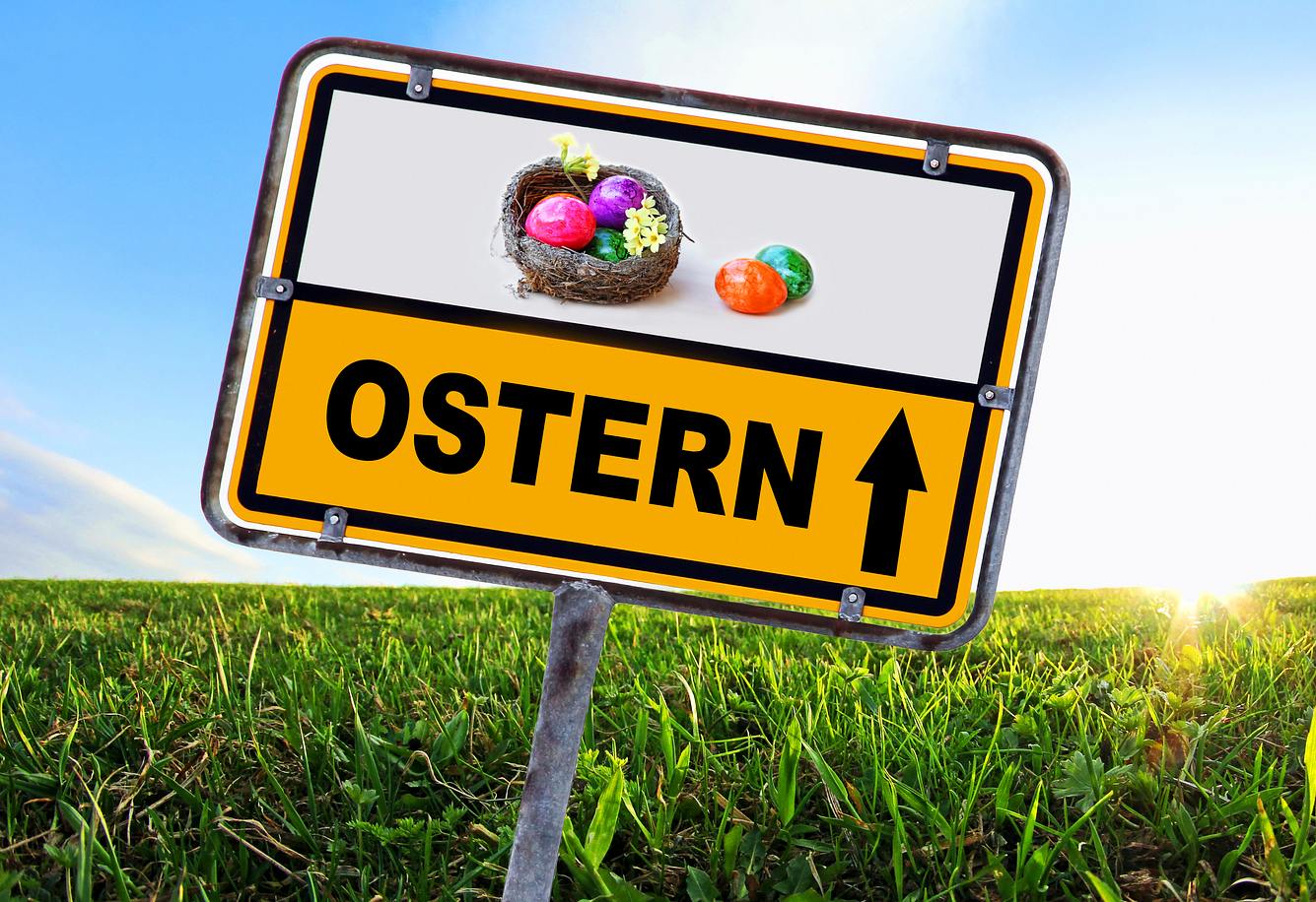 Ostern-Schild