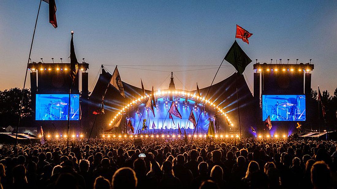 Das Roskilde Festival in Dänemark.
