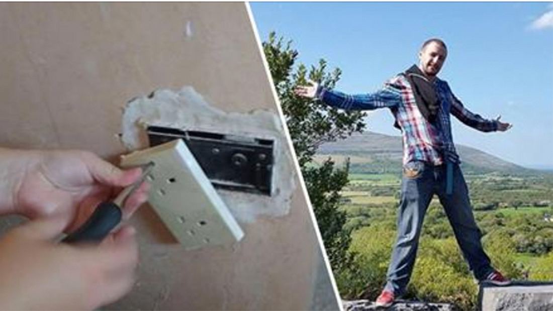 Euan Wright entdeckte einen geheimen Safe hinter einer Steckdose in seinem Haus