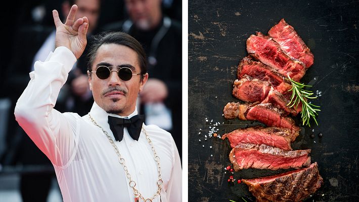 Salt Bae, Rib-Eye-Steak - Foto: Getty Images / Samir Hussein / iStock / AlexRaths (Collage Männersache)