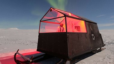 Dieses Schlitten-Hotel bringt dich zu Polarlichtern
