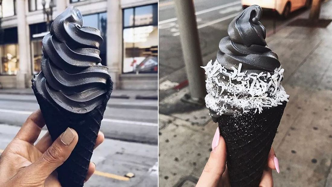 Schwarzes Goth-Eis aus Aktivkohle ist der neuste Food-Trend Schwarzes Goth-Eis aus Aktivkohle ist der neuste Food-Trend