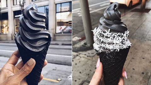 Schwarzes Goth-Eis aus Aktivkohle ist der neuste Food-Trend - Foto: Instagram/littledamage