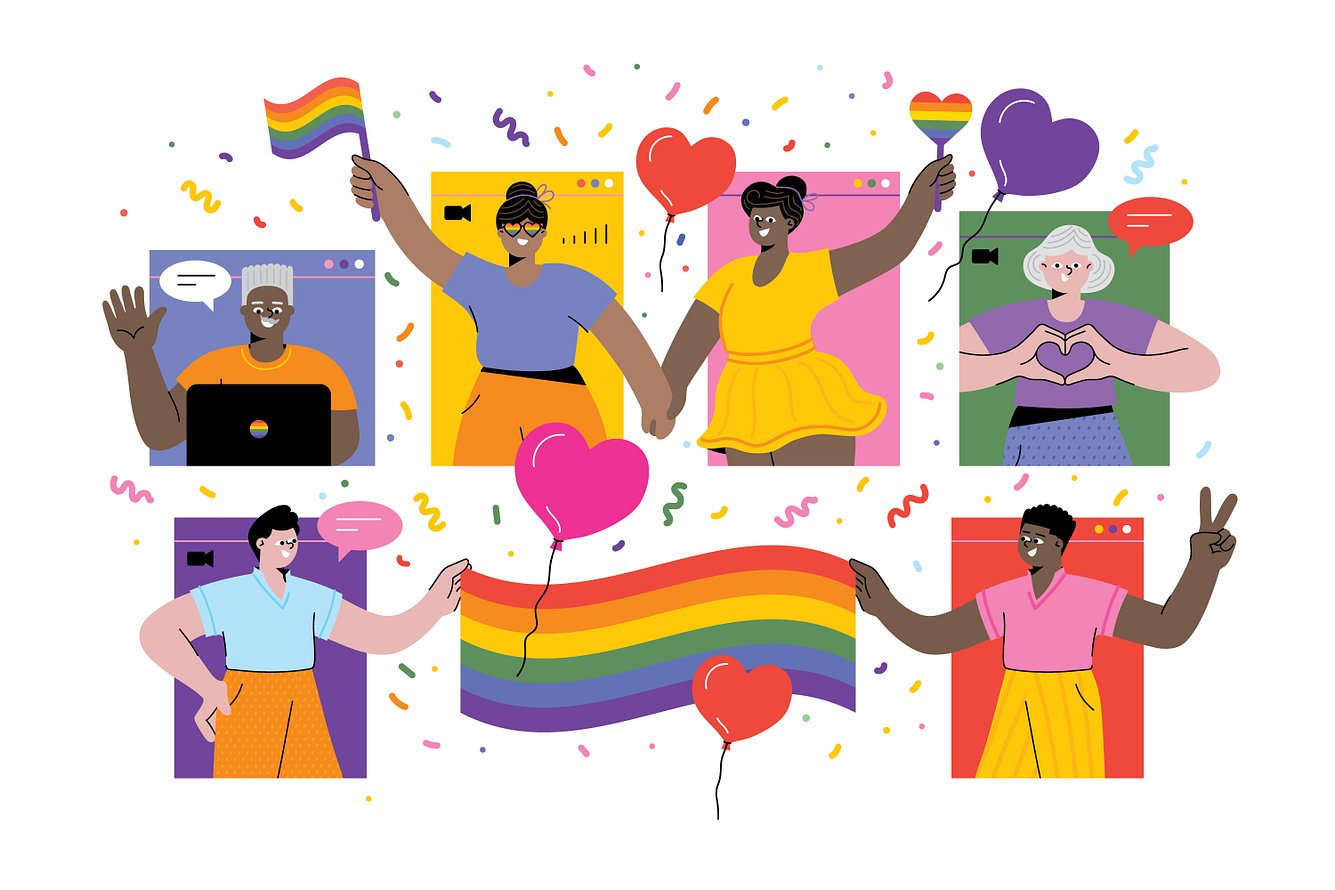 Schwul oder lesbisch? 185 Stars outen sich Illustration von homosexuellen Menschen