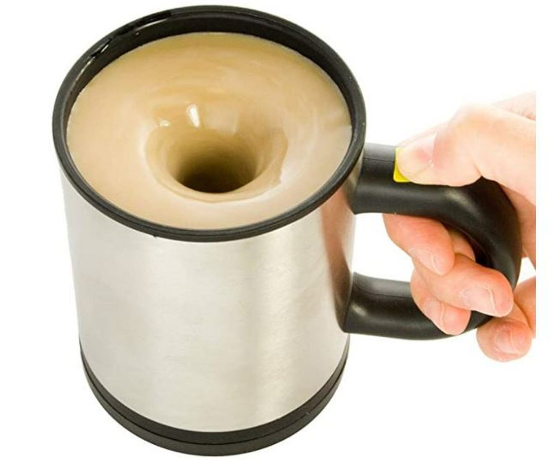Der selbst-umrührende Becher Der selbst-umrührende Becher