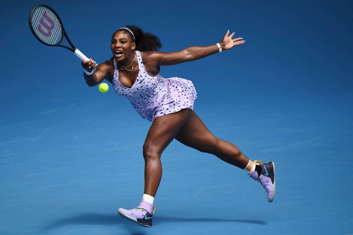 Serena Williams beim Tennisspielen