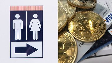 Toilette und Bitcoins - Foto: iStock/photobyphotoboy, iStock/FinkAvenue, Collage bearbeitet von Männersache