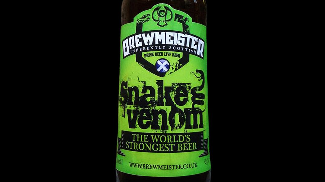 Snake Venom Bier: Das ist das stärkste Bier der Welt mit einem Alkoholgehalt von 67,5 Prozent Snake Venom Bier: Das ist das stärkste Bier der Welt mit einem Alkoholgehalt von 67,5 Prozent