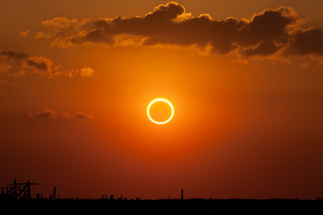 Das Foto einer Sonnenfinsternis