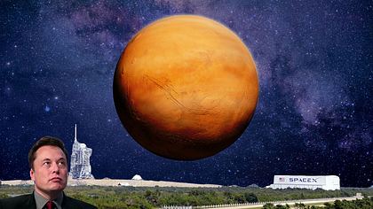 Elon Musk und seine Vision von einer bemannten Mars-Mission - Foto: iStock / YMZK-photo / dottedhippo / Bill Pugliano (Collage Männersache)