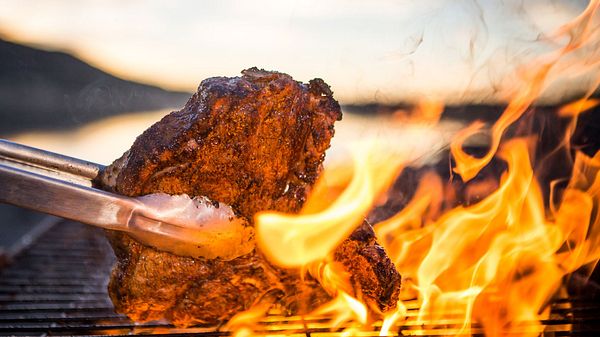 Lecker Fleisch über heißer Flamme - Foto: iStock / cookedphotos