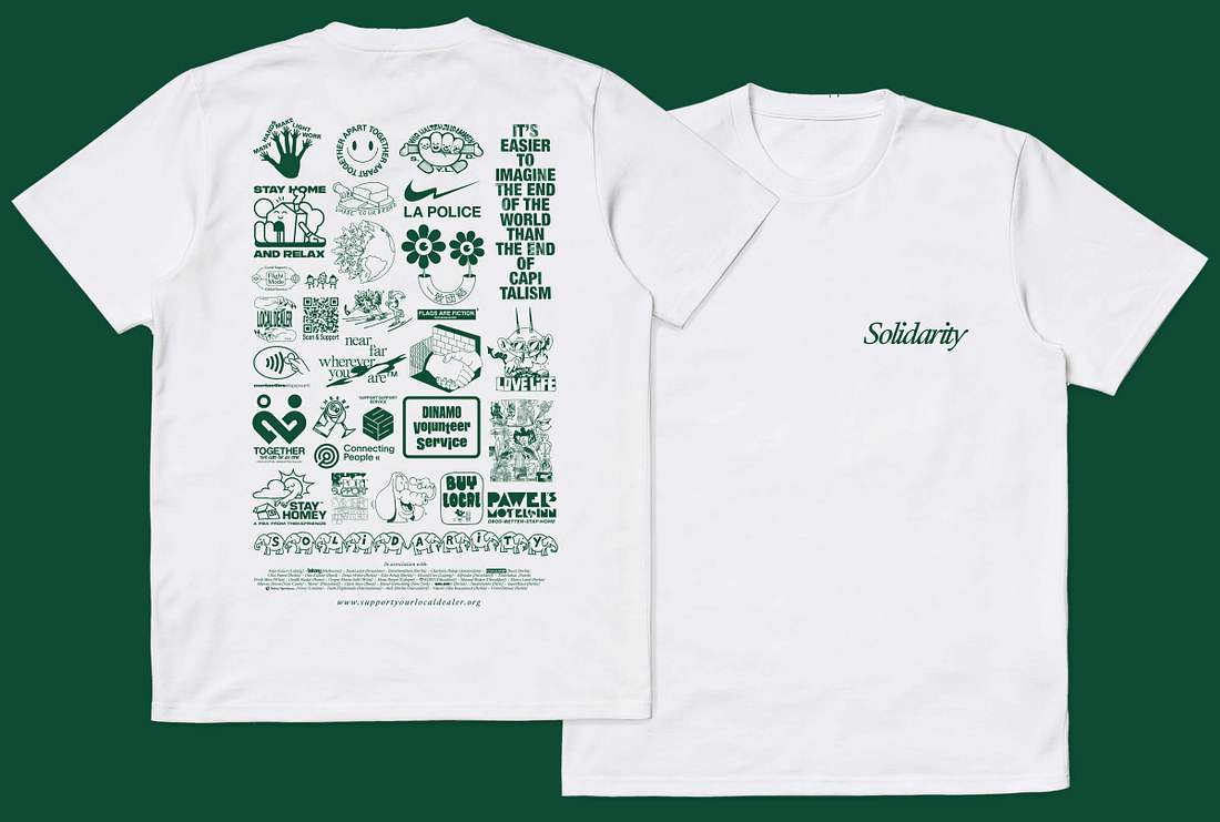 T-Shirt mit Aufdruck: Soldarity